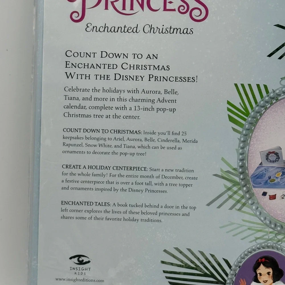 Disney Princess Enchanted Christmas Official Pop-Up Advent Calendar 25 Ornaments